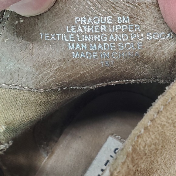 Steve Madden Women's Prarque Ankle Boots Tan Suede Studded Toe Side Zip Size 8M - Picture 9 of 16